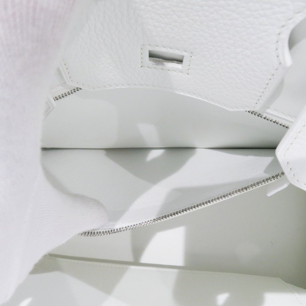 HERMES Hermes Birkin 30 Handbag Blanc/Silver hardware Togo □I stamp D7 Women'... - Picture 14 of 16
